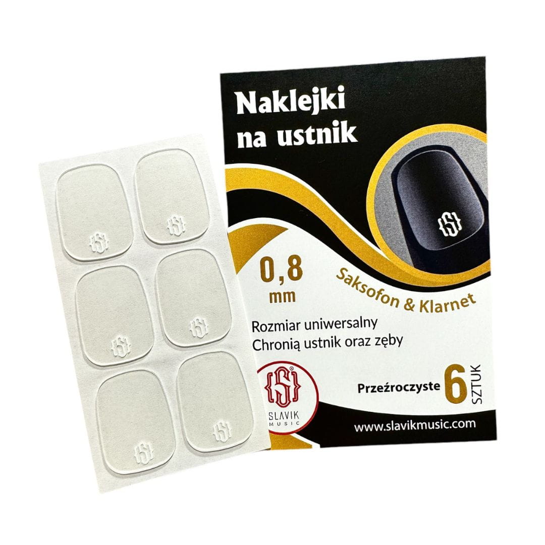 SLAVIK MUSIC 0,8mm - naklejki na ustnik (6szt) - bezbarwne